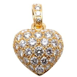 Gold Diamond Heart Pendant Necklace